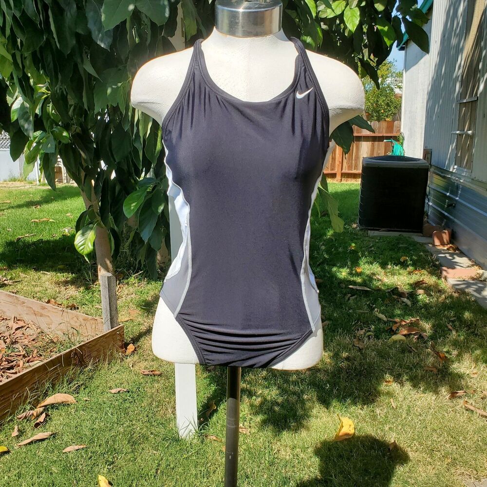 Nike Cut Out Tank Racerback One Piece Swimsuit Size 8